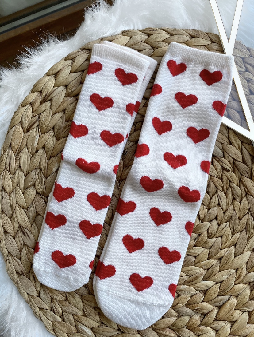 Anne Bebek Beyaz Kalpli Çorap Set