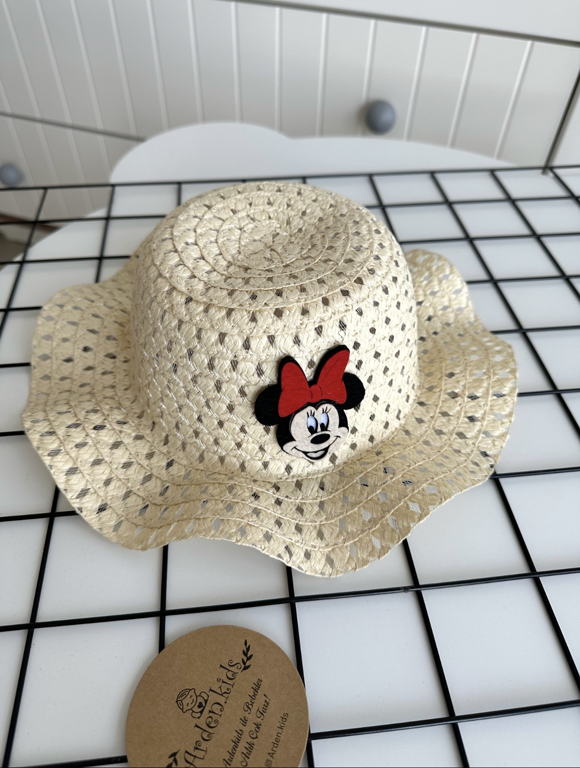 1-6 Yaş Minnie Mouse Hasır Şapka
