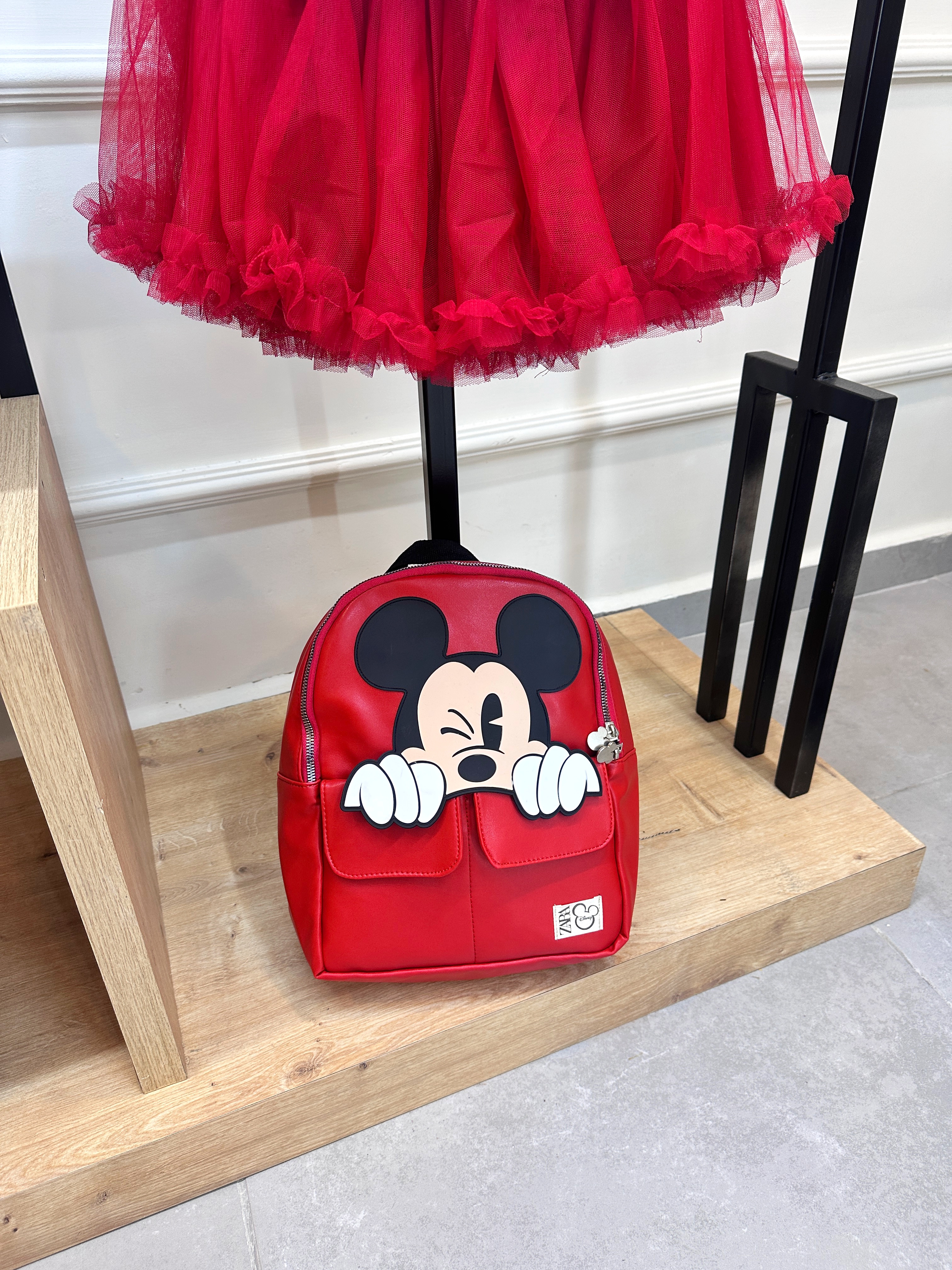 Kırmızı Minnie Mouse Okul Çantası