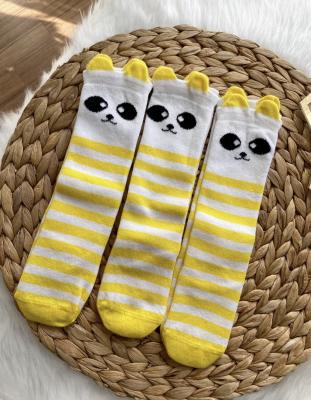 0-3 Yaş Sarı Panda Diz Altı Çorap