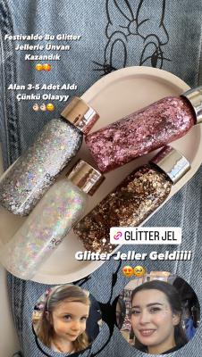 Pembe Jel Glitter