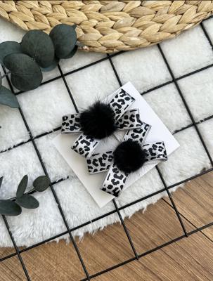 2’li Siyah Tüylü Leopar Klips Set