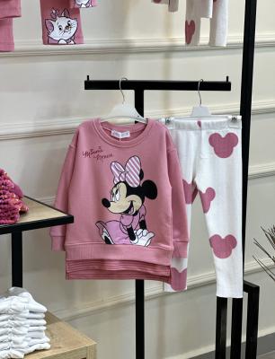 2-8 Yaş Minnie Mouse Gül Kurusu Taytlı Takım